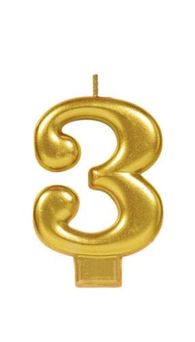 Metallic Gold Candle - No 3